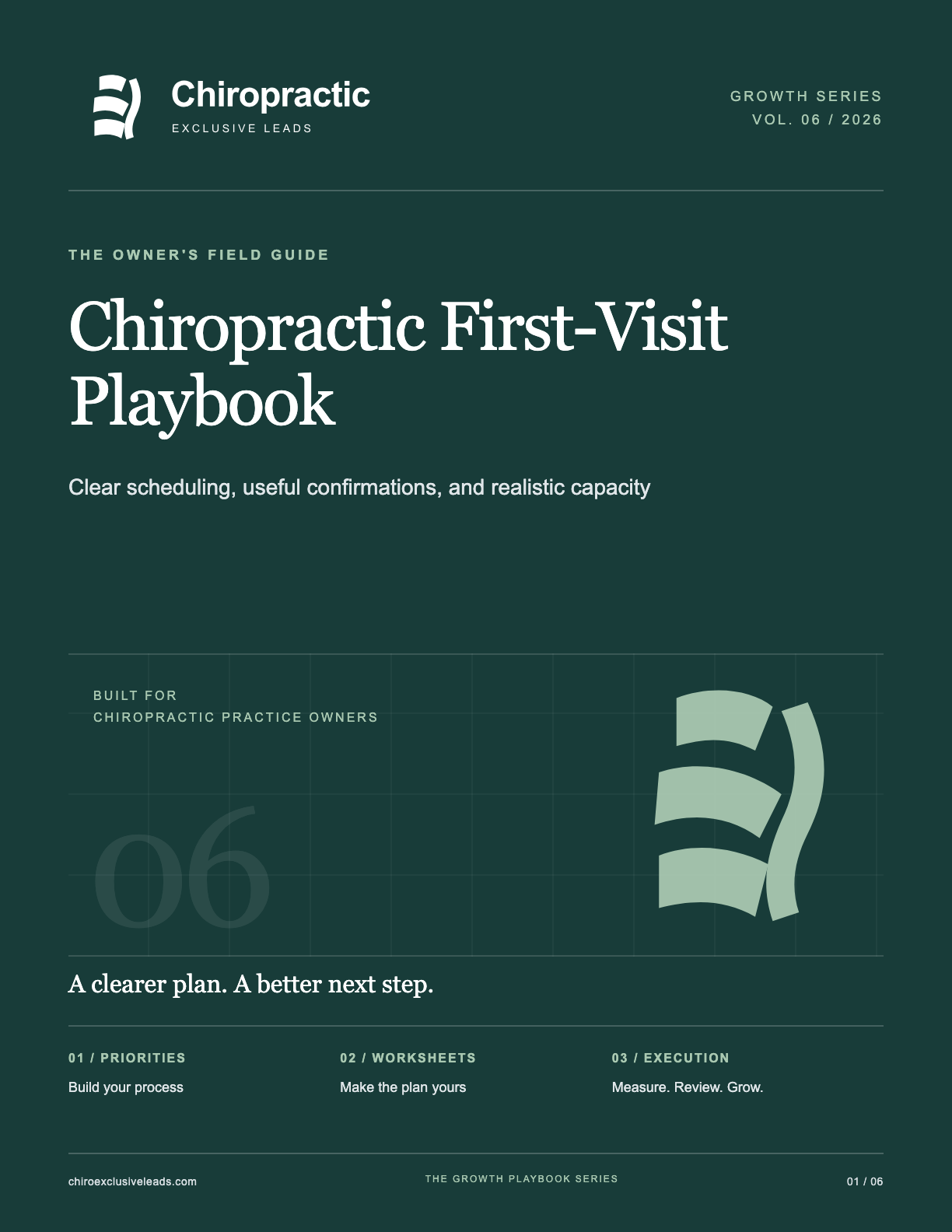 Cover of The Chiropractic First-Visit Playbook